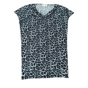 Leopard Print Flowy Scoop Neck Dress